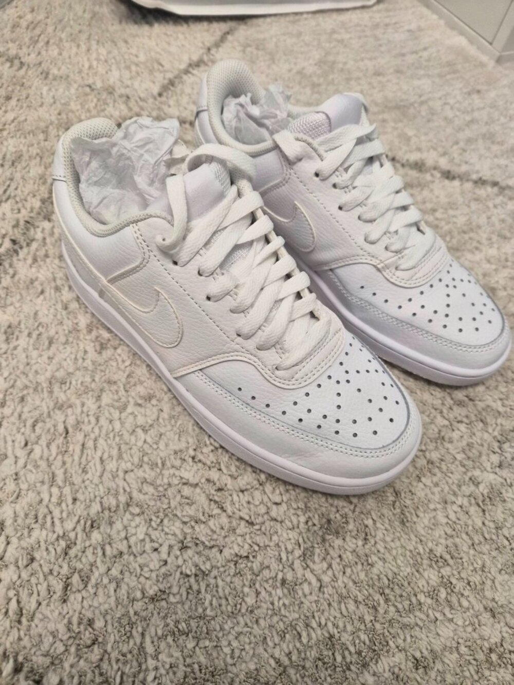 Nike Court Vision Low Next Nature Triple White Sneakers